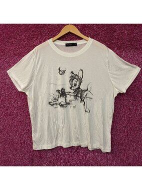 Disney Bambi Sketch Vintage Style Graphic Tissue Tee 2XL